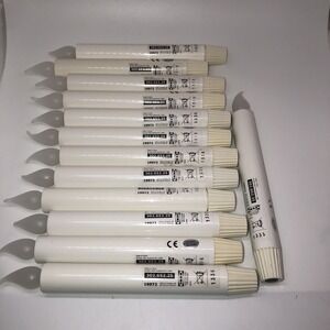 IKEA Flameless Taper Candles x13 302.652.25 White Battery Powered AA 8"